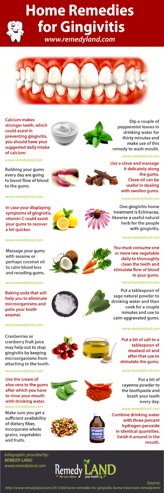 Home remedies for gingivitis infographic