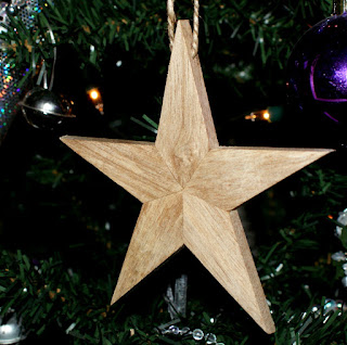 The Shed And Beyond: Wooden star christmas decorations.