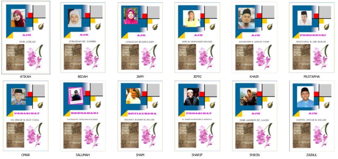 WARISAN PENGHULU MAT TAHA Contoh Tag Nama Utk.Urusetia