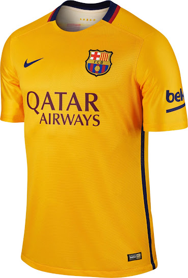 barcelona yellow orange jersey