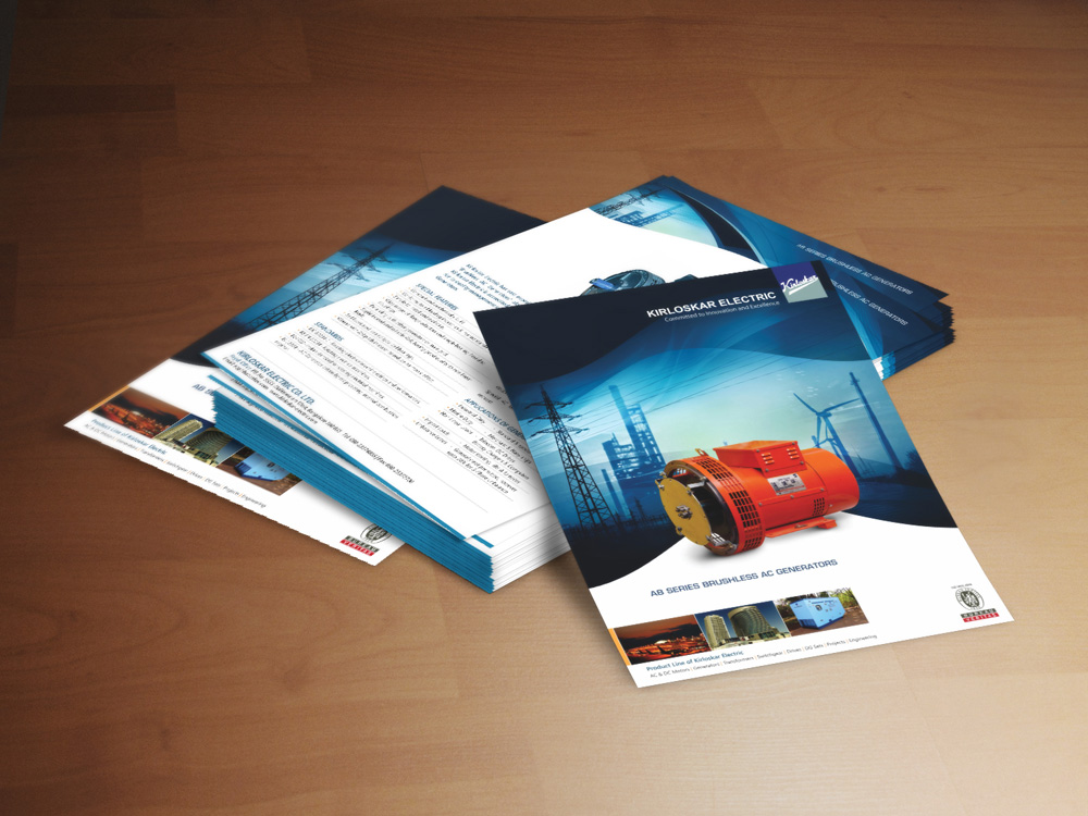 designs&blossoms Product Folder Design (Kirloskar Electric Co., Bangalore)