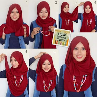 20+ Tutorial Hijab Segi Empat Terbaru Paling Mudah