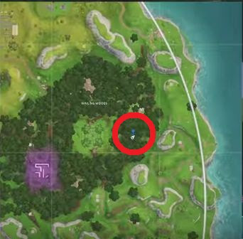 Waling Woods, Fortnite, Shooting Gallery Location