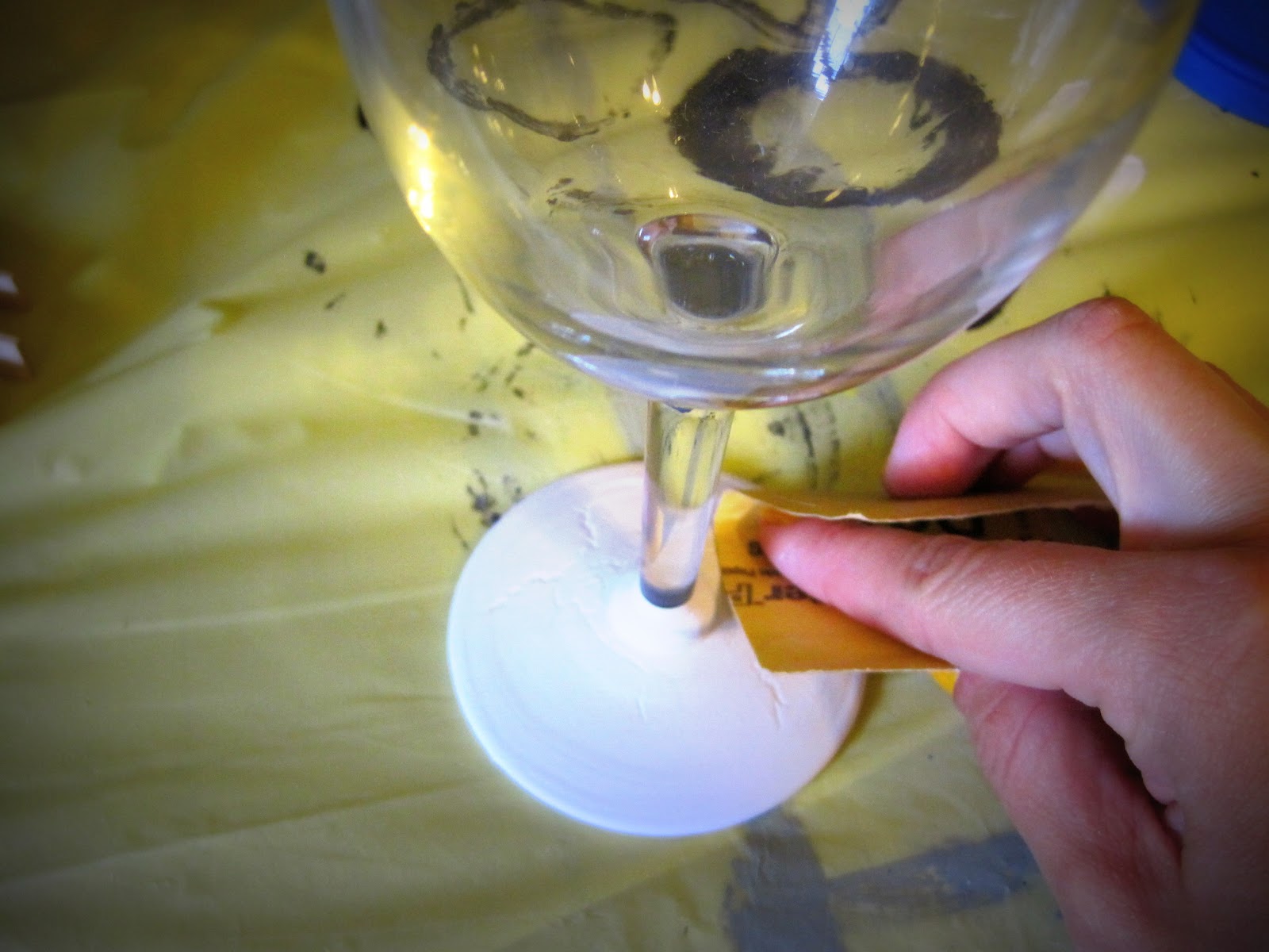 Circles Of Sunshine Chalkboard Dipped Wine Glasses DiY FAIL