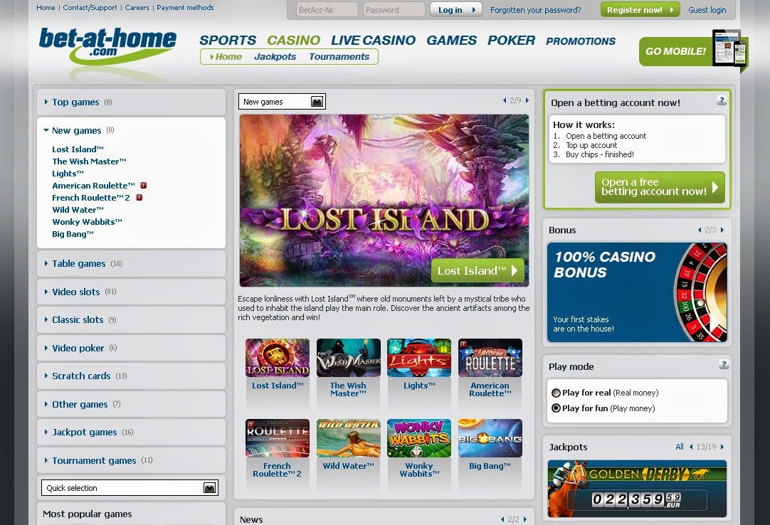 Bet-at-home Casino Screen
