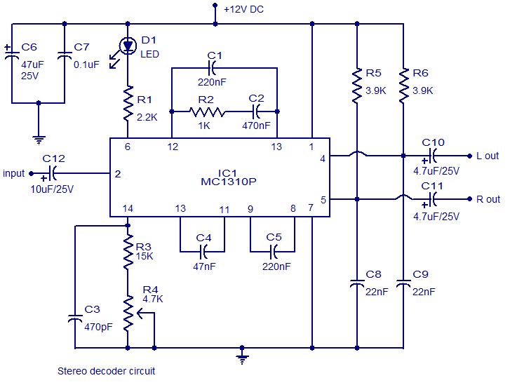 Electrical and Electronics Engineering: Stereo Decoder circuit Diagram
