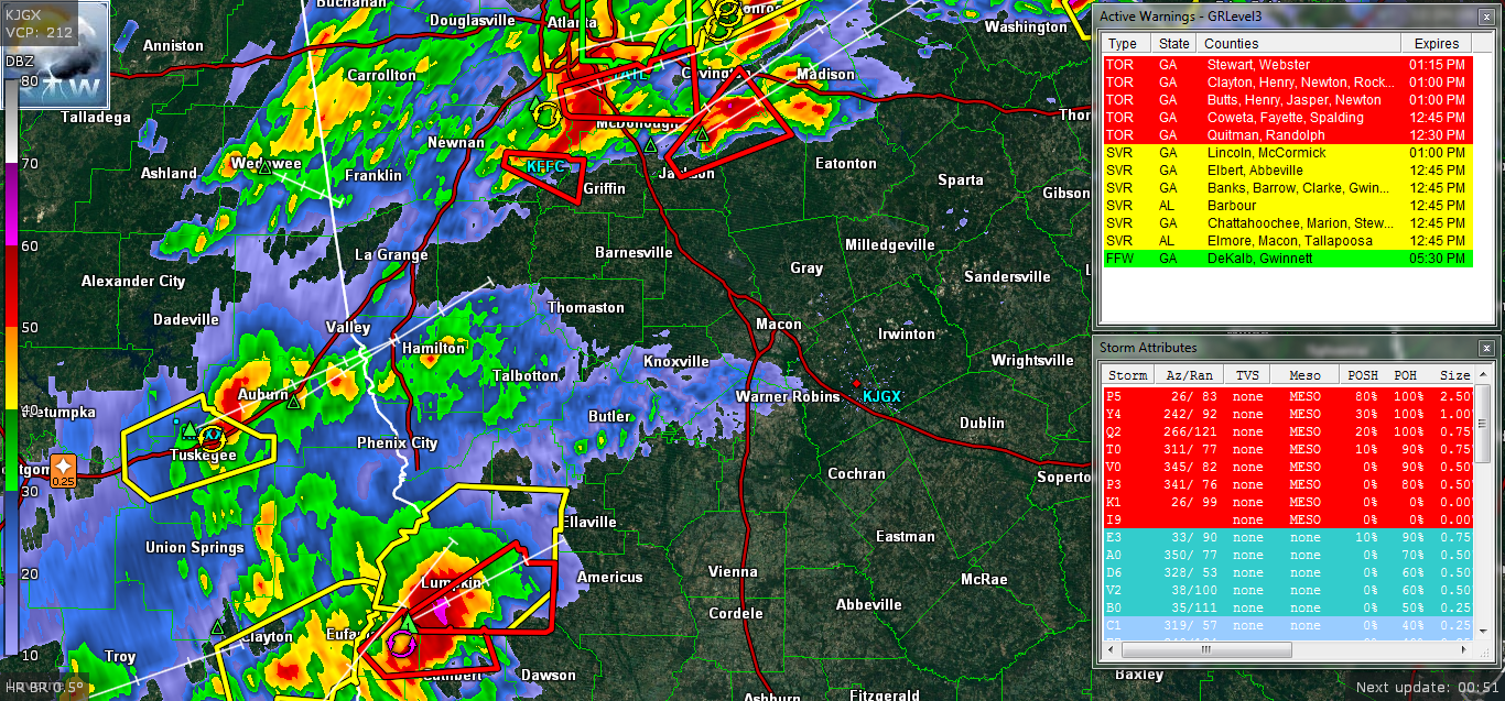 Ralph's Tropical WeatherRTW CURRENT TORNADO WARNING RADAR AS OF 1226