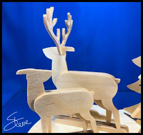 Scrollsaw Workshop: 3D Reindeer Winter Scene Scroll Saw Pattern.