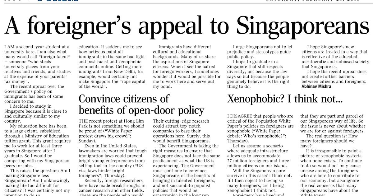 [View 42+] Sample Appeal Letter For Immigration Singapore