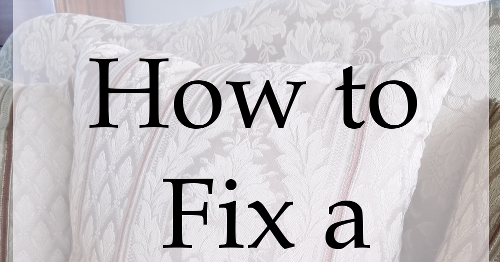 How to Fix a Ripped Pillow Sew Simple Home