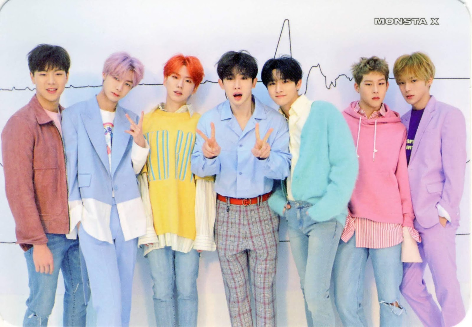 kpop scans: Monsta X - The Connect Deja Vu version IV group photocard