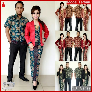 ZBT06509 Kebaya Batik Couple Gempita Kombinasi Polos BMGShop