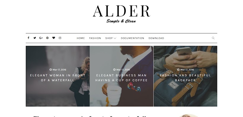 Alder Free Blogger Template