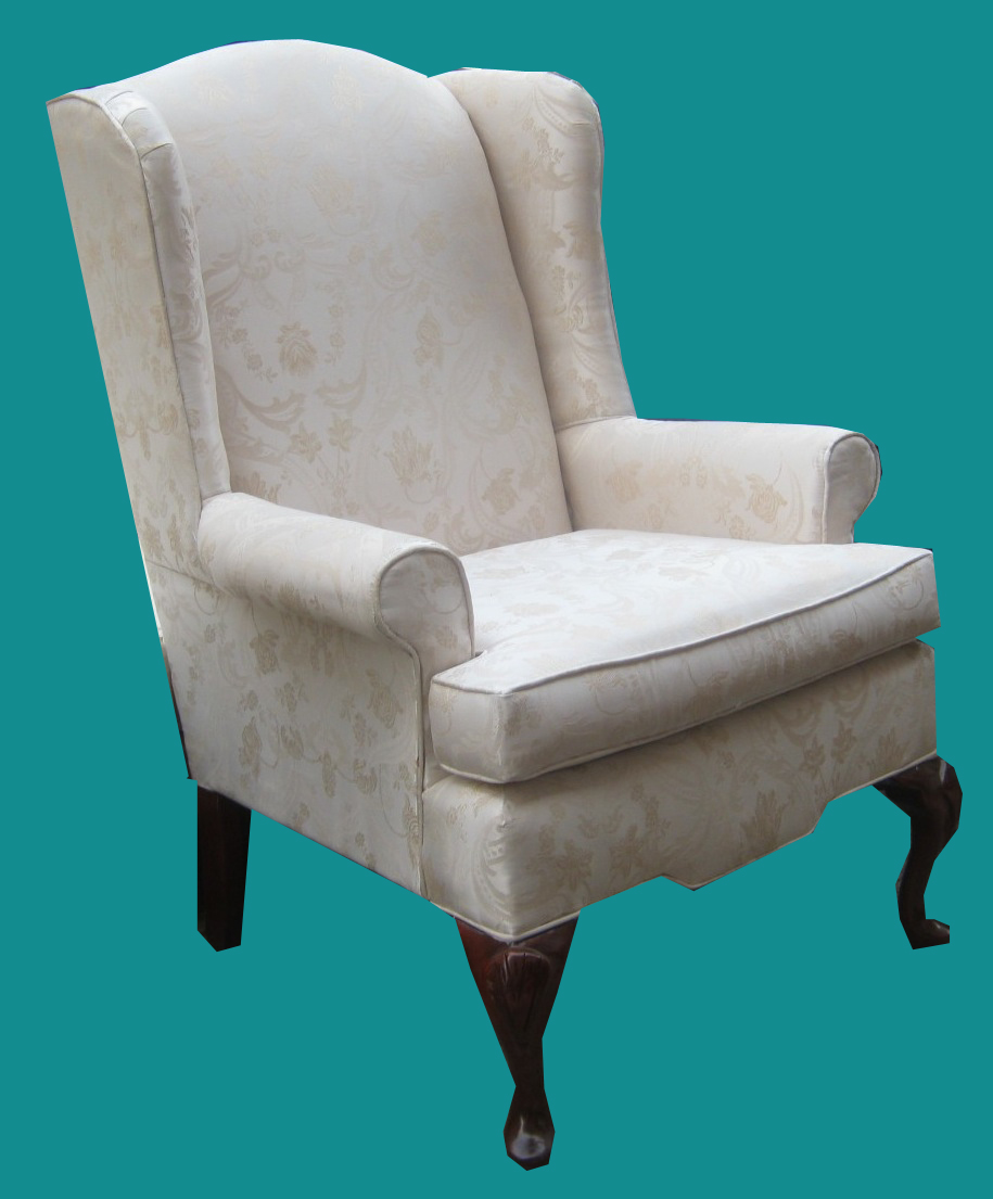 Uhuru Furniture & Collectibles French Provencial Wing Chair w/Ivory