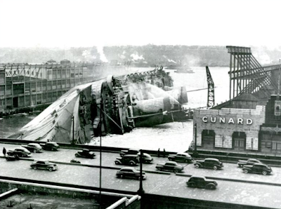 El incendio del USS Lafayette en el puerto de Nueva York en 1942 