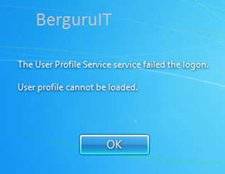 error logon The user profile service failed the logon