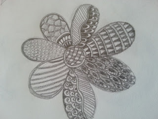 pencil drawings of a mismatched flower