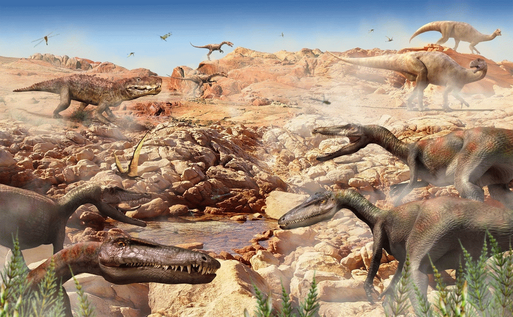 250 млн лет назад какой период. Мезозойская Эра вымирание. Динозавры мезозойской эры. Юрский период мезозойской эры. Вымирание Триасового периода.