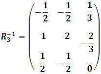 matriz inversa de R3