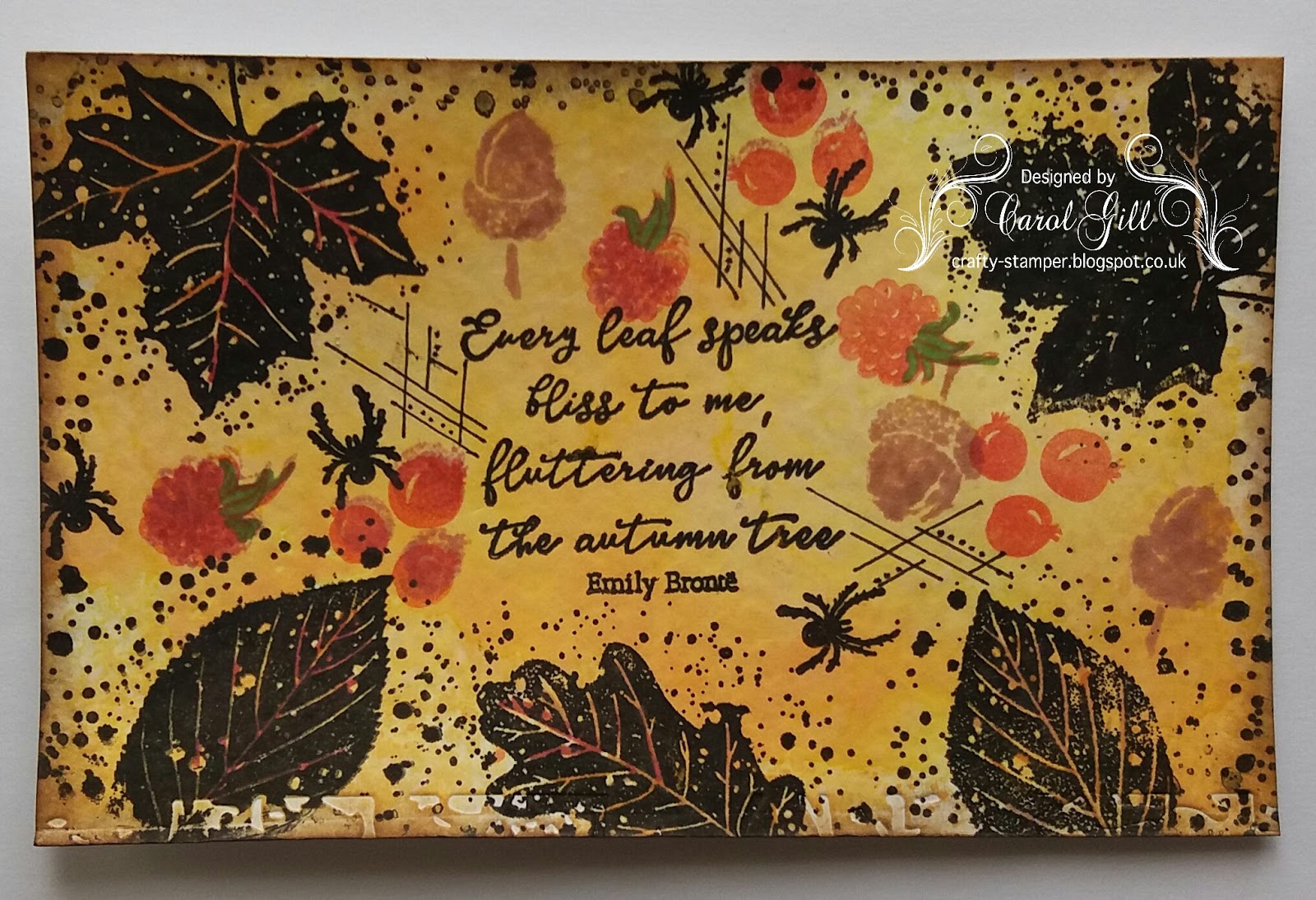 CraftyStamper Autumn Postcard
