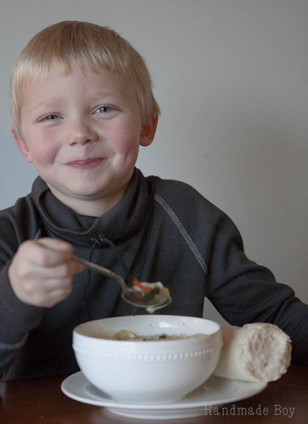 Handmade Boy Soup's on!