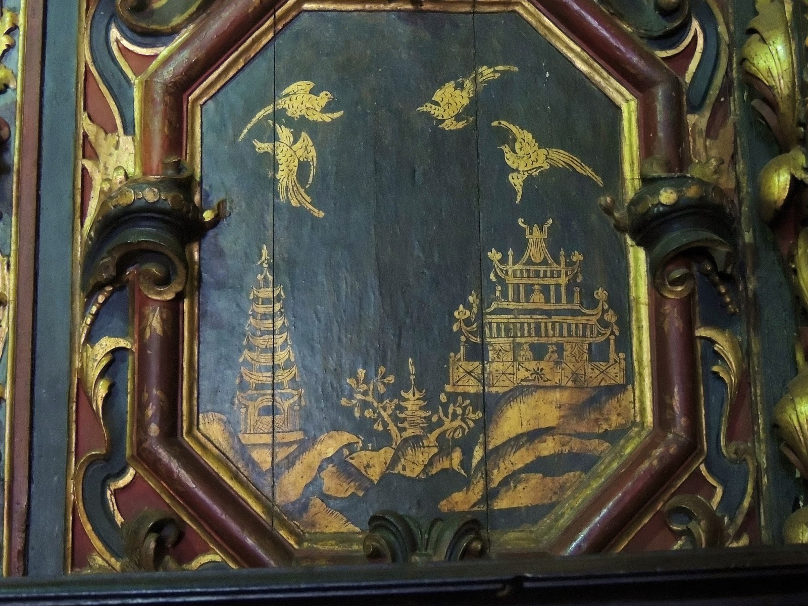 Pintura de chinesice na igreja de Nossa Senhora do Ó, Sabará, segunda metade do século XVIII