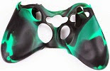 Image: Factop xbox360 Controller Black Green Camo Silicone Case Cover Skin