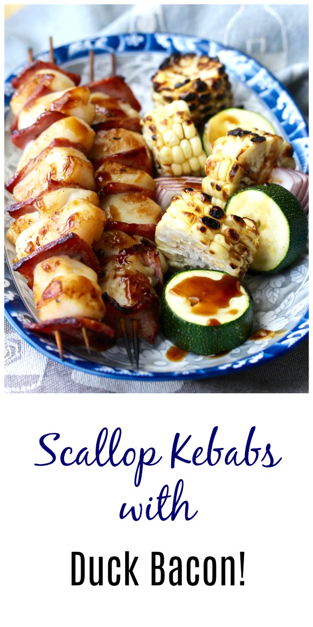 Grilled Scallop Kebabs with Duck Bacon Karen's Kitchen Stories