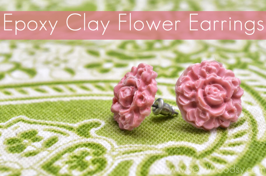 Houston Bead Society Epoxy Clay Flower Earrings