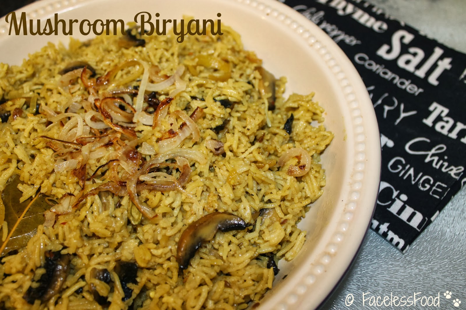 mushroom biryani