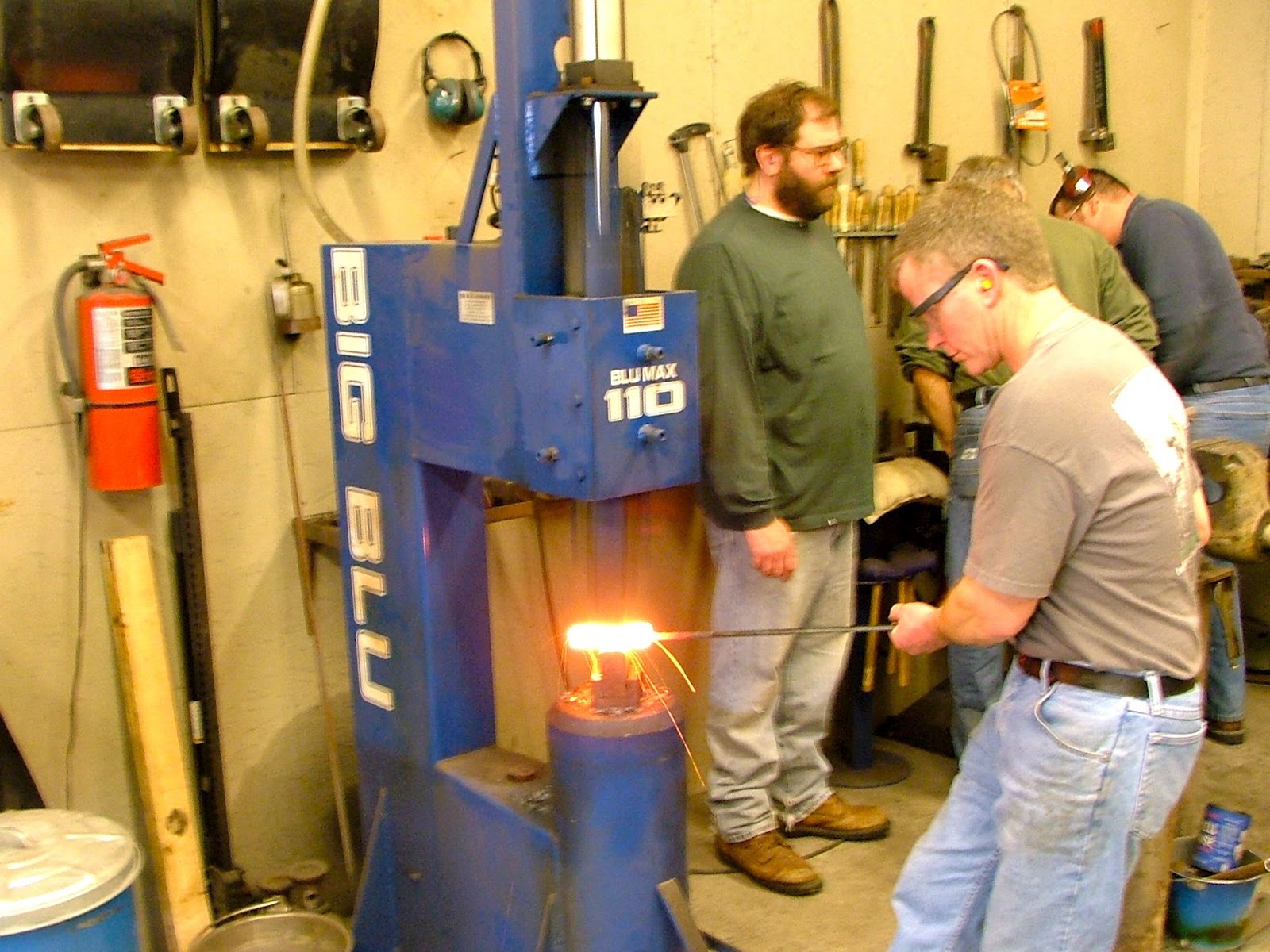 Kellogg & Sons' Blacksmith Shop Pattern Welding billets and Power