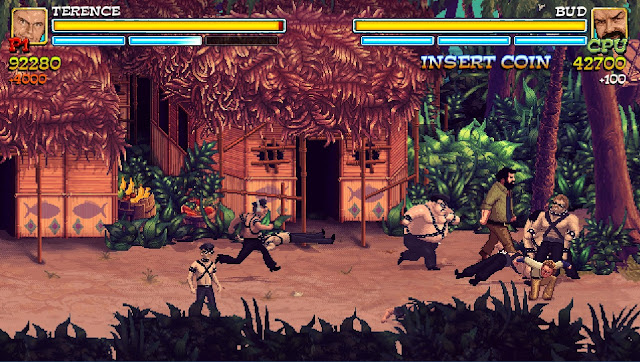 Bud Spencer & Terence Hill - Slaps and Beans - Pirates attacking the native village in the Pacific Island level