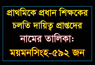 এবার ৫৯২ জন সহ:শিক্ষক ময়মনসিংহে প্রধান শিক্ষকের চলতি দায়িত্ব পেলেন এবার ৫৯২ জন সহ:শিক্ষক ময়মনসিংহে প্রধান শিক্ষকের চলতি দায়িত্ব পেলেন