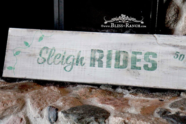 Funky Junk Stencils, Sleigh Rides Sign Bliss-Ranch.com