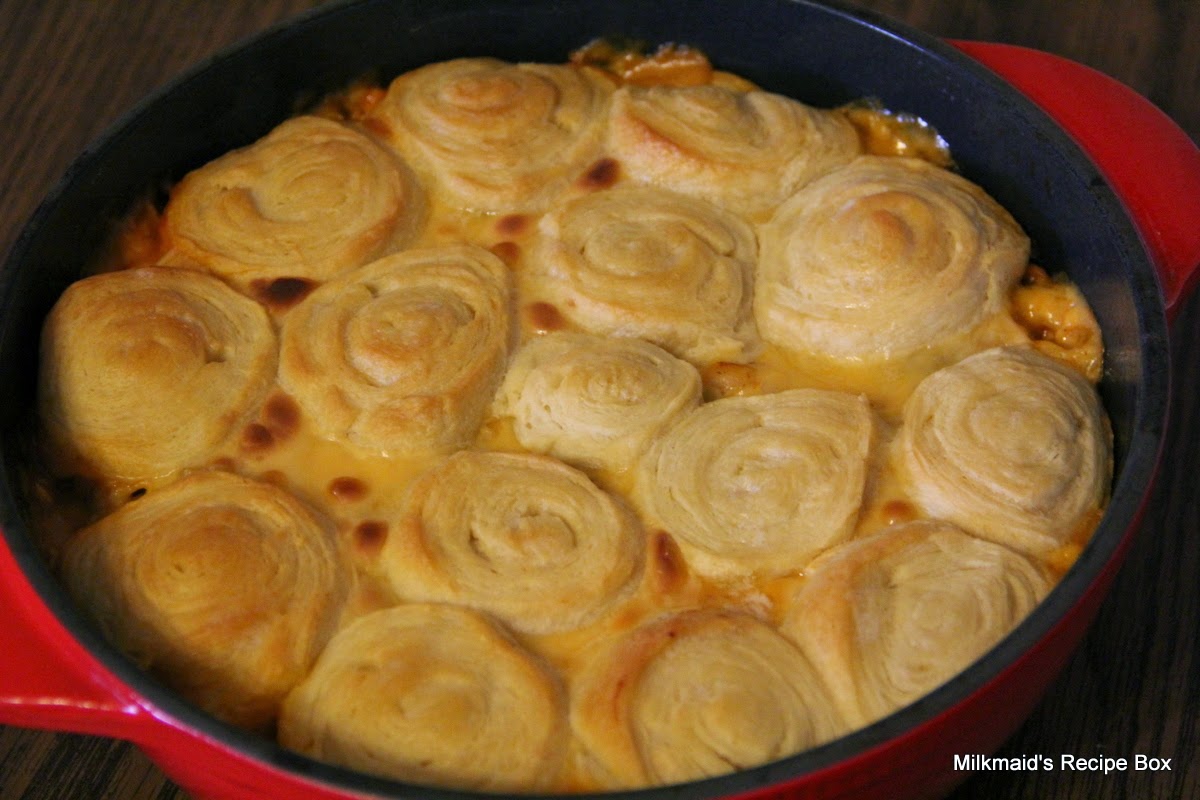 Milkmaid's Recipe Box Hamburger . Noodle . Crescent Roll Casserole*