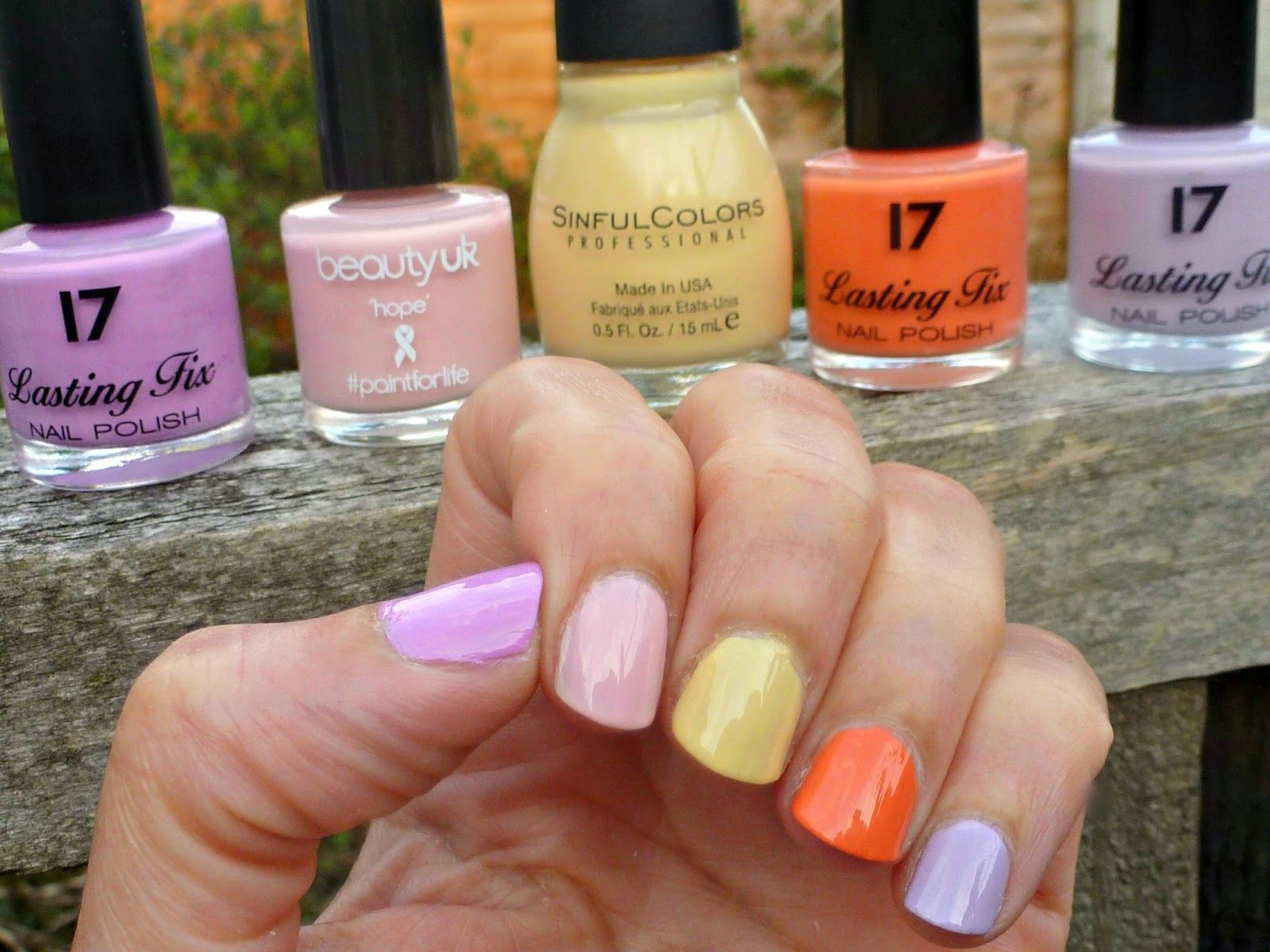 A picture of Spring Nail Polishes 