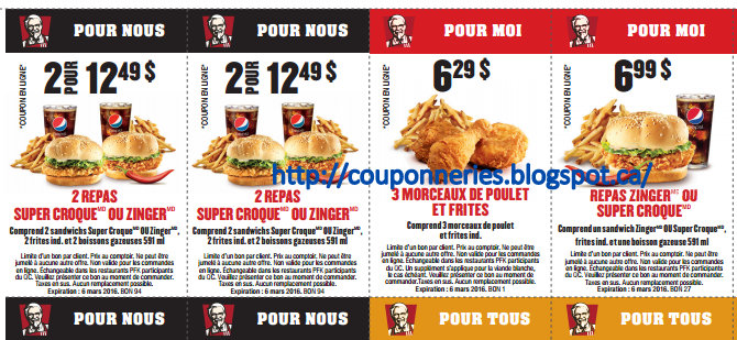Coupons a imprimer pfk