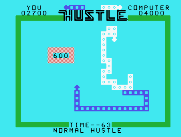 TI-99/4A home computer HUSTLE video game