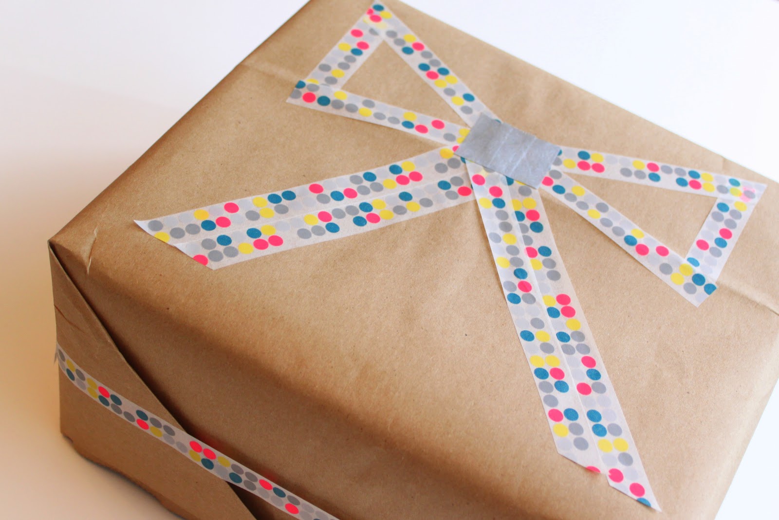 Here Comes The Fun Washi Tape Gift Wrap