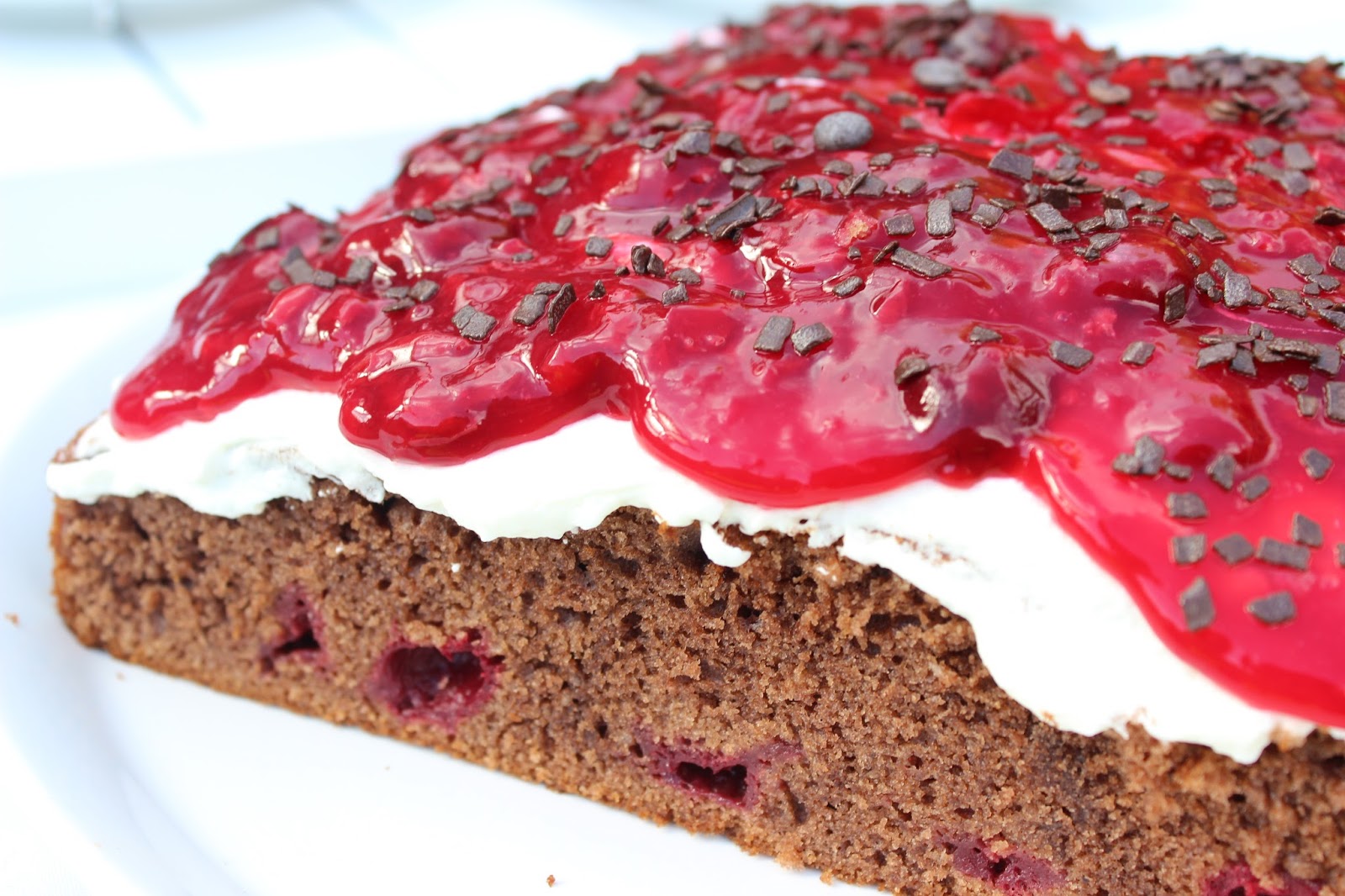 Schokokuchen mit Kirschgrütze