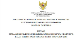 Peraturan Menpan Rb Nomor 61 Tahun 2018 Menawarkan Peluang Cpns Yang Gagal Tes Skd Di Pasing Grade Peraturan Menpan Rb Nomor 61 Tahun 2018 Menawarkan Peluang Cpns Yang Gagal Tes Skd Di Pasing Grade