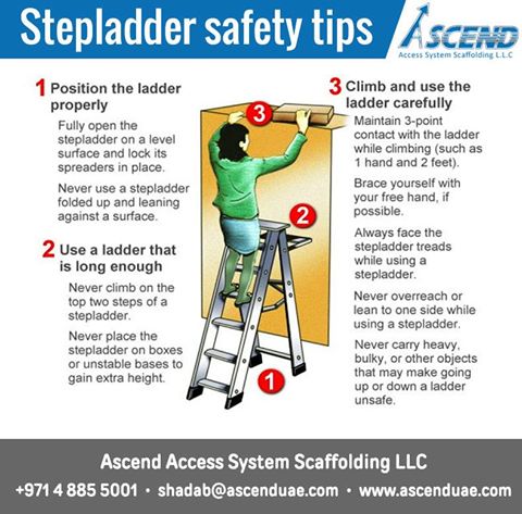 safety ladder step tips system working scaffolding heights regulations ascend access welcome
