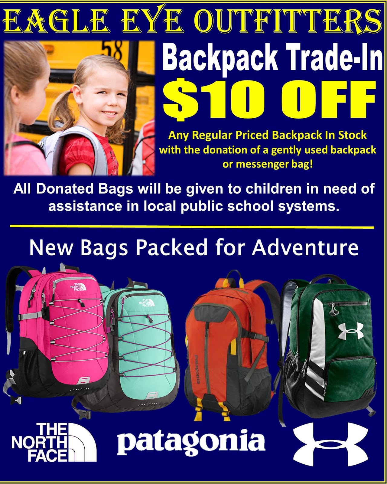 Eagle Eye Outfitters Backpack tradein event starts today!
