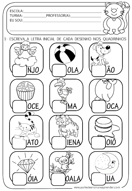 atividade pronta alfabeto letra inicial a arte de ensinar e aprender atividade pronta alfabeto letra inicial a arte de ensinar e aprender