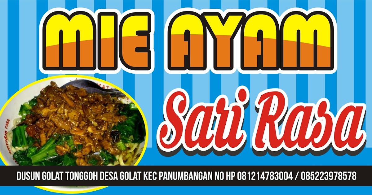 Banner Mie Ayam Pangsit desain spanduk keren