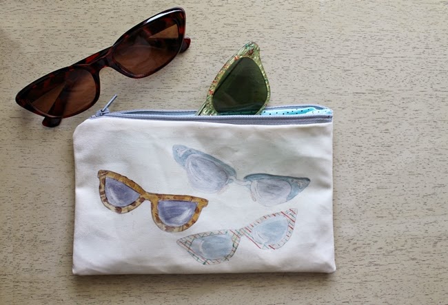retro cat eye sunglasses bag from wacky tuna on etsy
