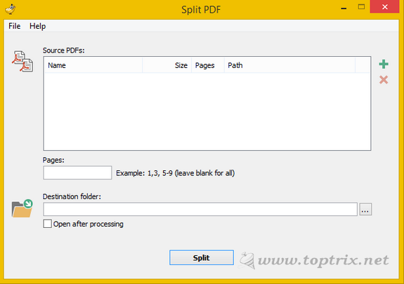 Split and merge PDF