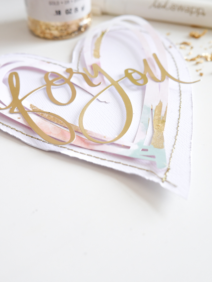 How To Craft Valentine Cards With Foil Flakes by Jamie Pate