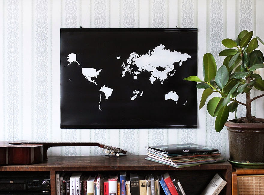 Each time you visit a new country, your personal world gets whiter - Minimalist World Map Helps Keep Track Of Countries You’ve Visited