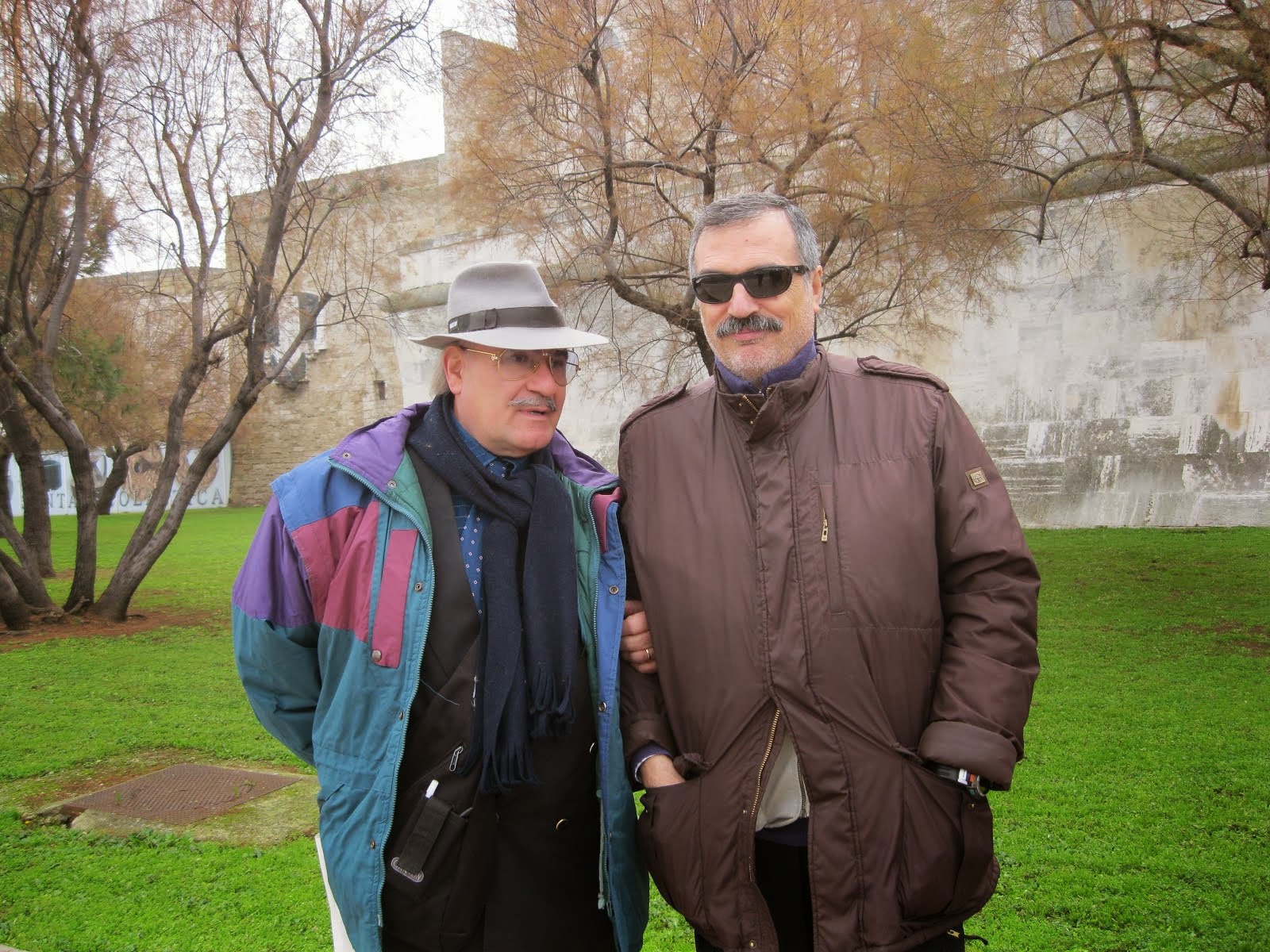 I due giornalisti presenti alla cerimonia di Croce Armena